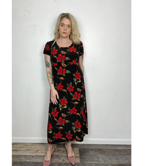 D.B.Y. Ltd. Dresses & Skirts - Vintage 90s Flower Maxi Dress size 13